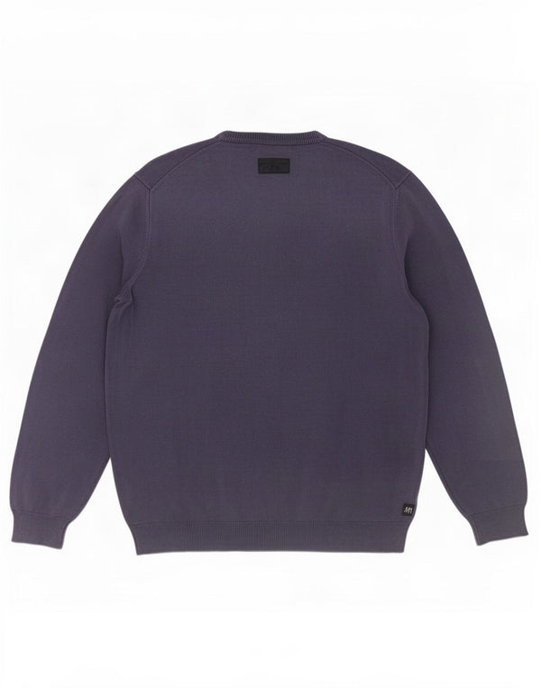 Henry Cottons Herren-Pullover mit Rundhalsausschnitt, XL, marineblaue Baumwolle