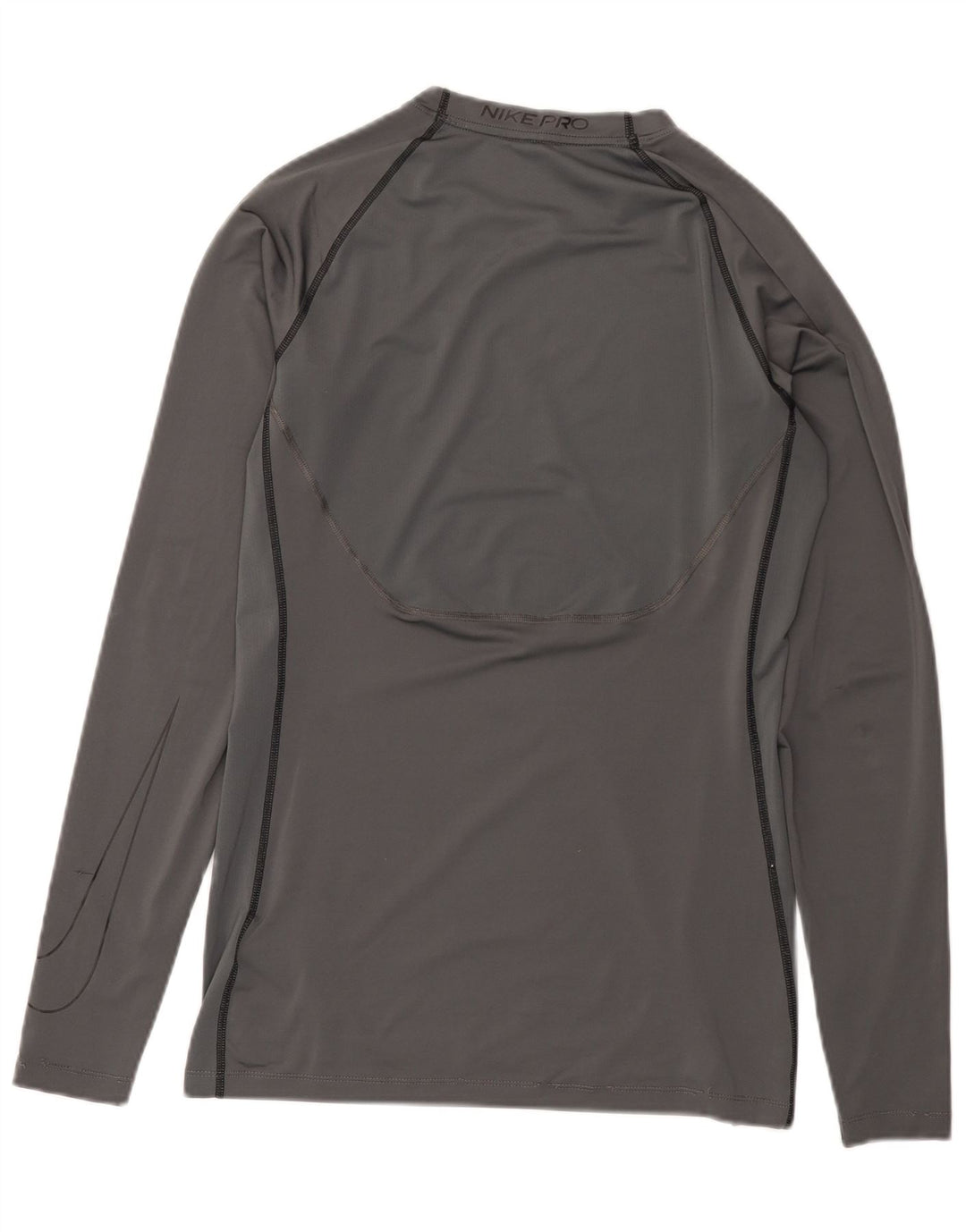 Nike Herren Dri Fit Top Langarm Mittelgraues Polyester
