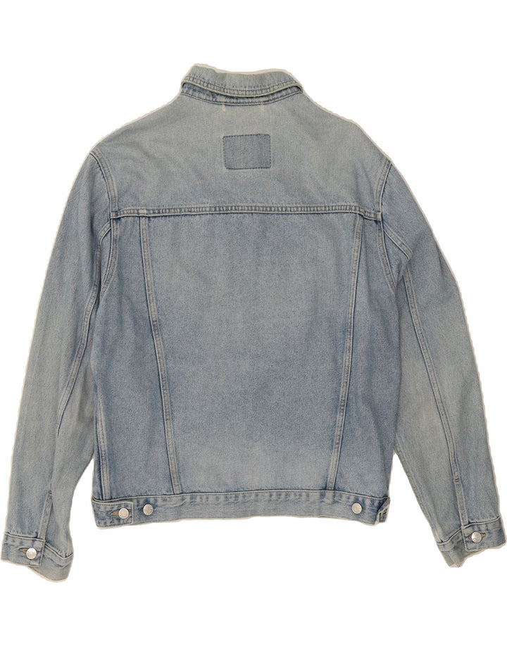 SAVVY Mens Denim Jacket UK 38 Medium Blue Cotton Vintage Savvy and Second-Hand Savvy from Messina Hembry 