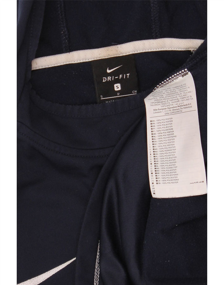 Nike Herren Dri Fit Kapuzenpullover, klein, marineblau, Farbblock-Polyester
