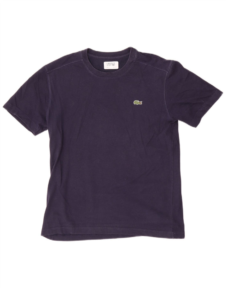 Lacoste Herren T-Shirt Top Größe 3 Small Marineblau Baumwolle