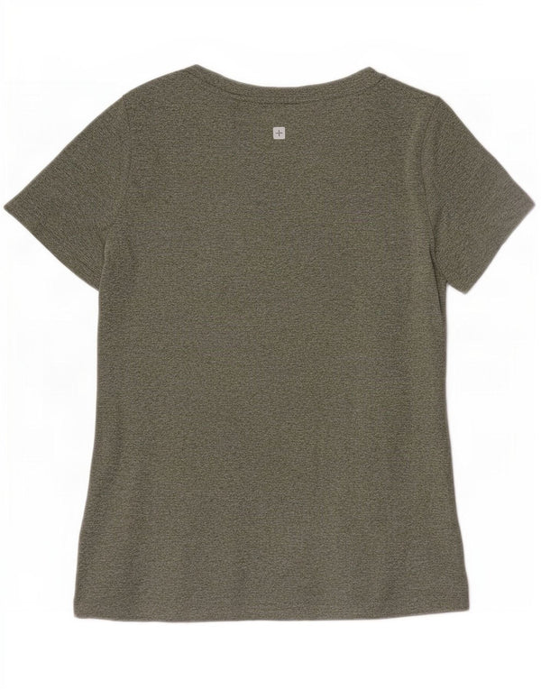 Mountain Warehouse Damen-T-Shirt-Oberteil UK 10 Small Grün meliertes Polyester
