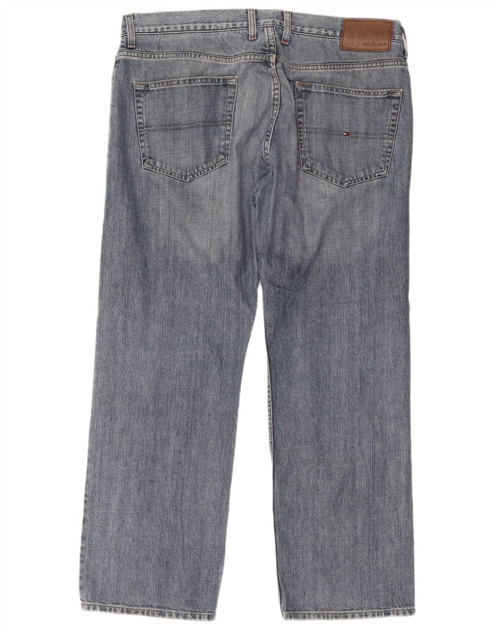 Tommy Hilfiger Herren Straight Jeans W38 L30 Blaue Baumwolle