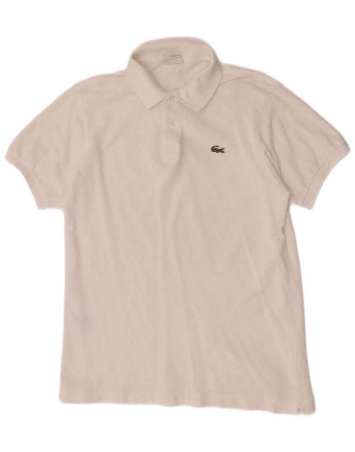 Lacoste Herren-Poloshirt, Größe 4, mittelweiße Baumwolle
