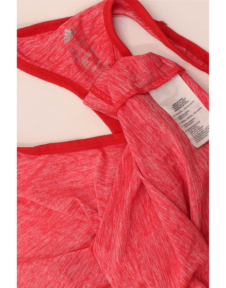 Adidas Damen Climalite Weste Top UK 12/14 Mittelrosa geflecktes Polyester