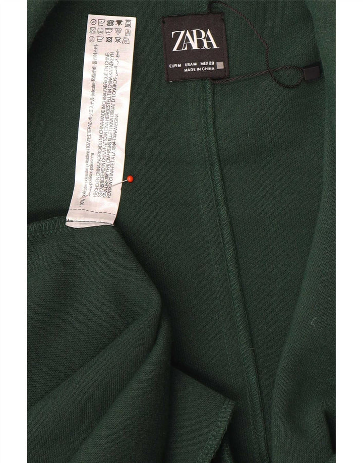Zara Womens Open Overcoat UK 14 Mittelgrünes Polyester