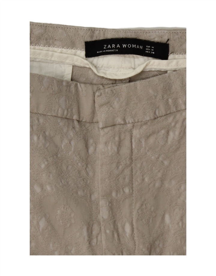 ZARA Womens Slim Chino Trousers  Medium W28 L27 Grey Floral Vintage Zara and Second-Hand Zara from Messina Hembry 
