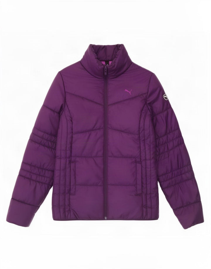 Puma Damen Wattierte Jacke UK 14 Large Lila Polyester