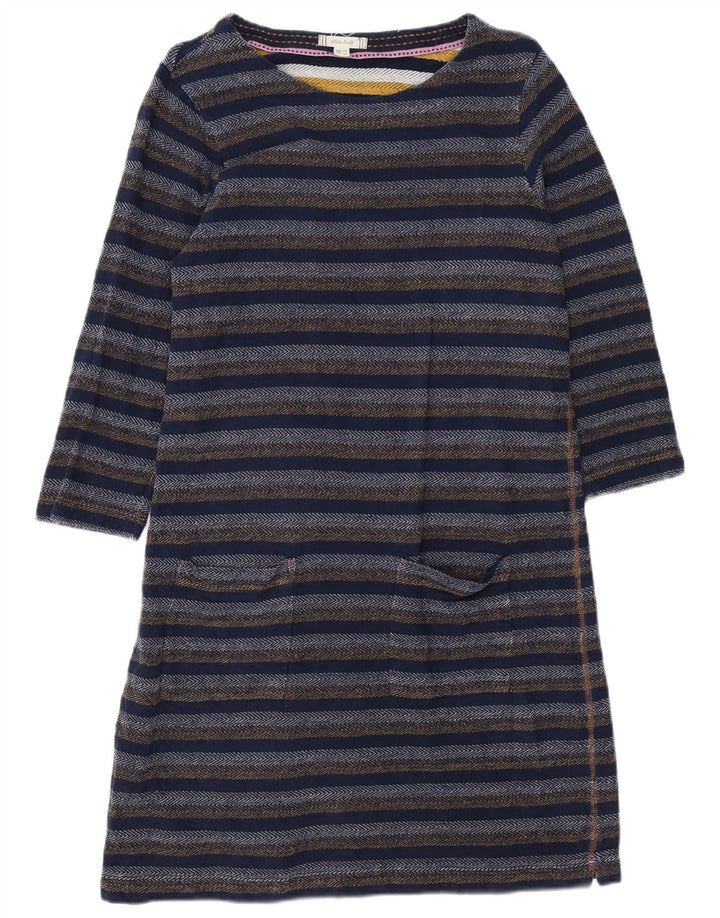 White Stuff Damen-Etuikleid mit langen Ärmeln, Gr. 44, mittelmarineblau gestreift