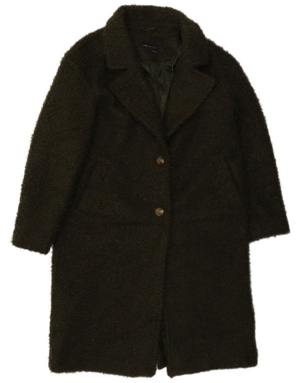 Marks & Spencer Womens Loose Fit Overcoat UK 12 Mittelgrünes Polyester