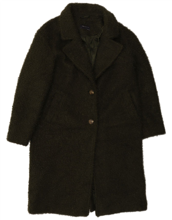 Marks & Spencer Womens Loose Fit Overcoat UK 12 Mittelgrünes Polyester