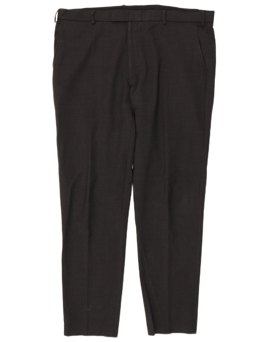 Marks & Spencer Herren-Anzughose mit maßgeschneiderter Passform, schmal, W40, L33, graue Wolle