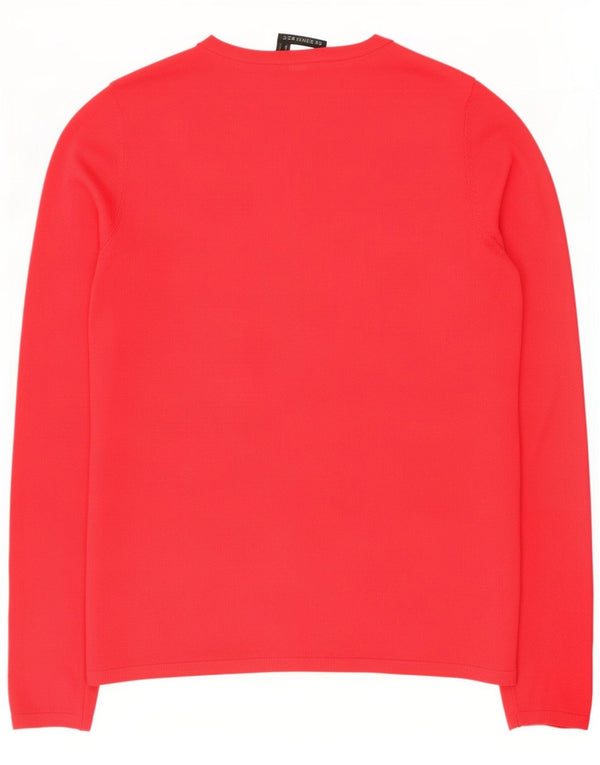 Zara Damen-Cardigan-Pullover UK 14 Große rote Viskose
