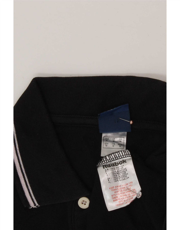 Reebok Herren Poloshirt Medium Black Cotton