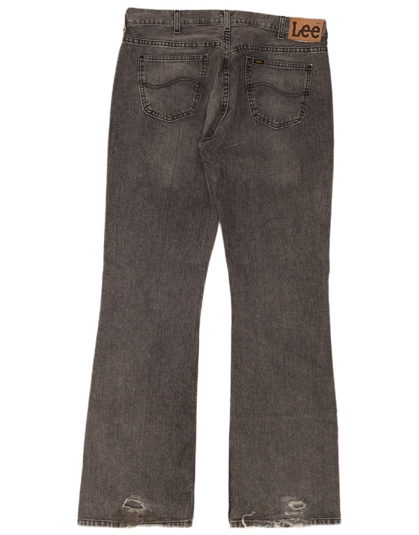 Lee Herren Bootcut Jeans W38 L36 Graue Baumwolle