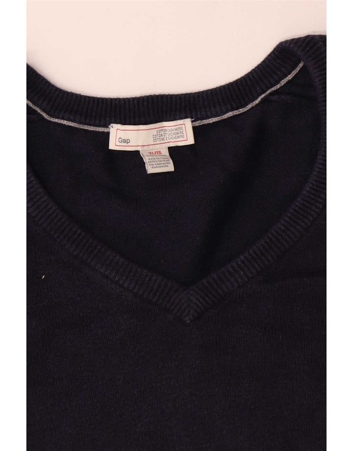 Gap Herren-Pullover mit V-Ausschnitt, XL, marineblaue Baumwolle