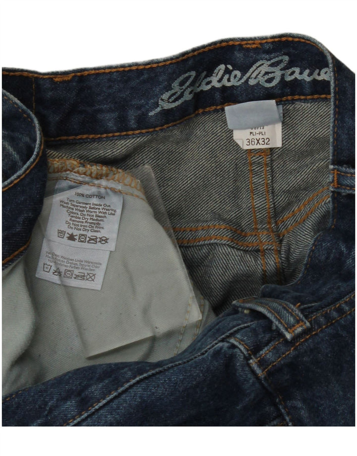 Eddie Bauer Damen Straight Jeans W36 L32 Blaue Baumwolle