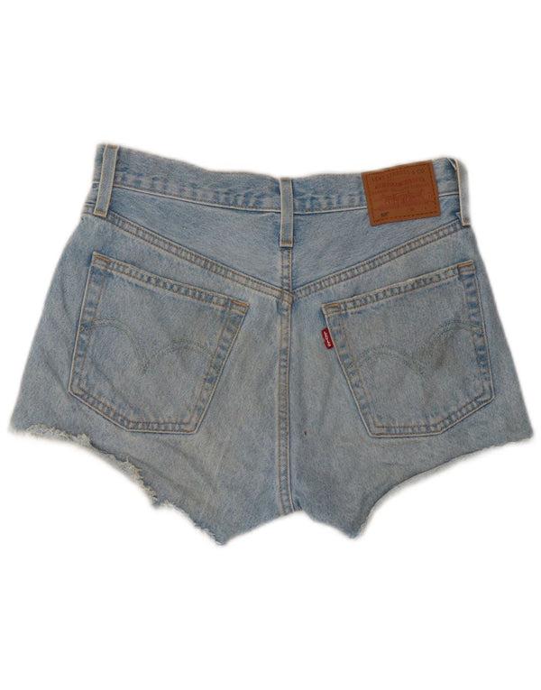 Levi's Damen 501 Distressed Denim Shorts W26 Small Blaue Baumwolle