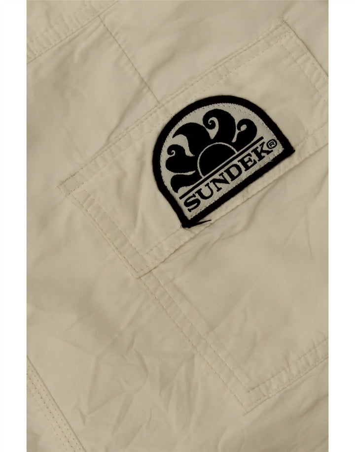 Sundek Herren Badeshorts Mittelweißes Nylon