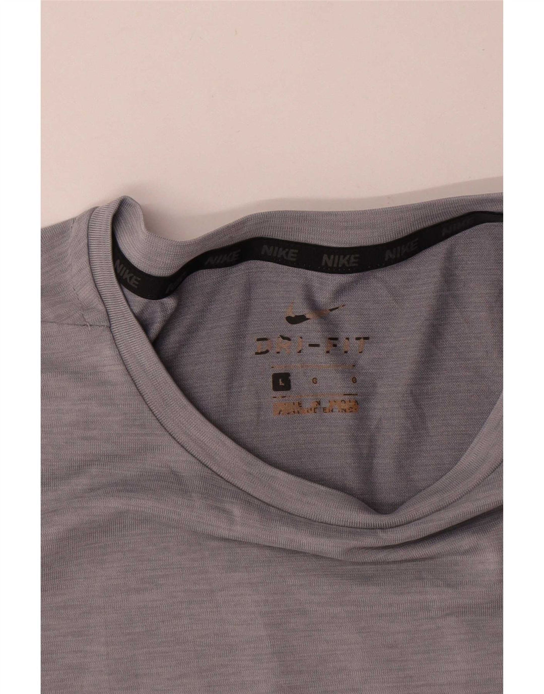 Nike Herren Dri Fit T-Shirt Top Large Grau Polyester