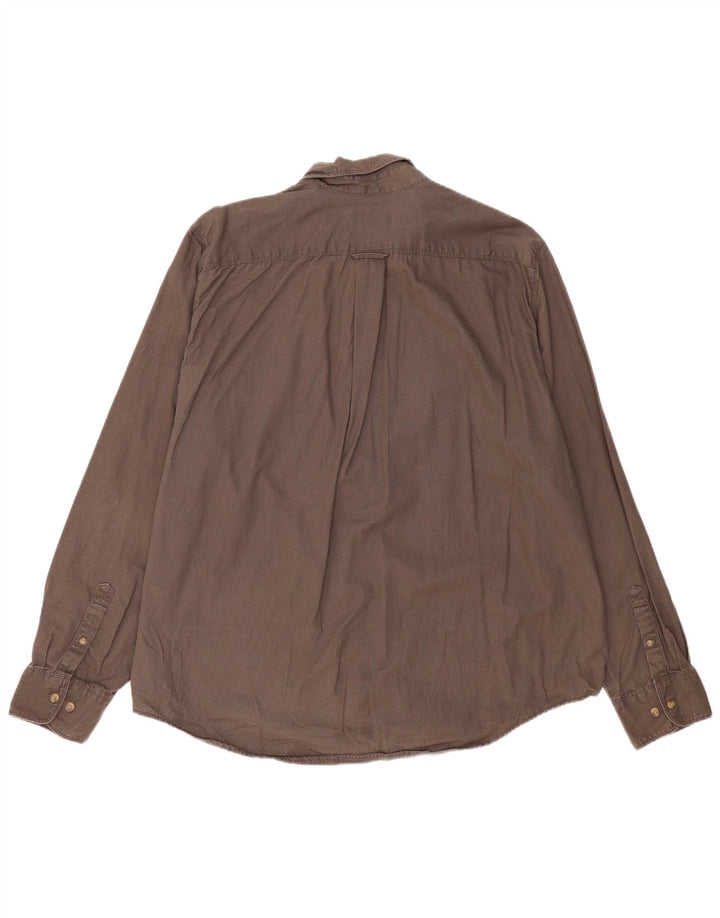Eddie Bauer Herrenhemd 2XL Braun Baumwolle