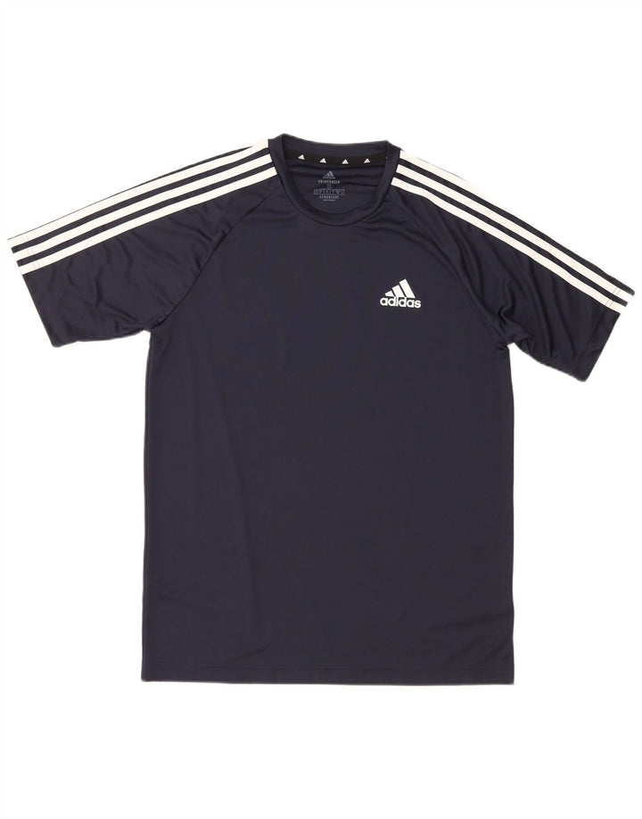 Adidas Herren T-Shirt Top Small Marineblau Polyester