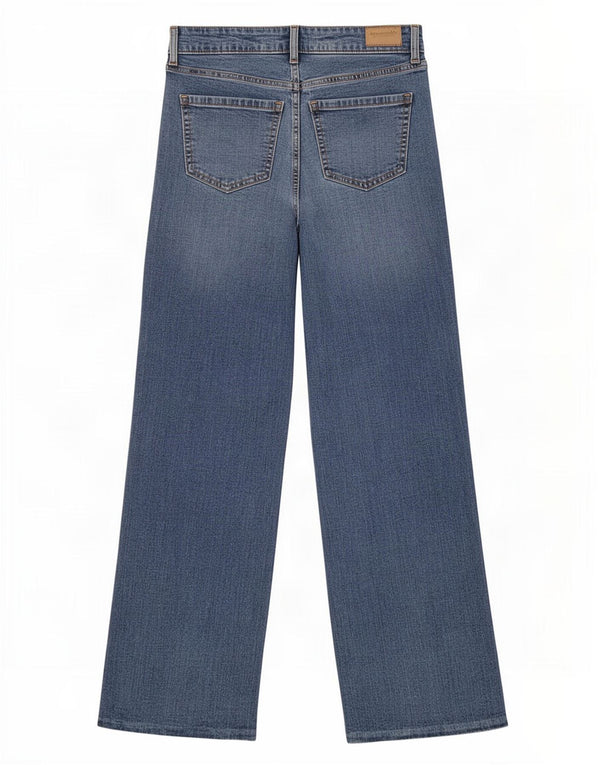 Abercrombie & Fitch Mädchen-Jeans mit weitem Bein, 15–16 Jahre, W28, L30, Blau