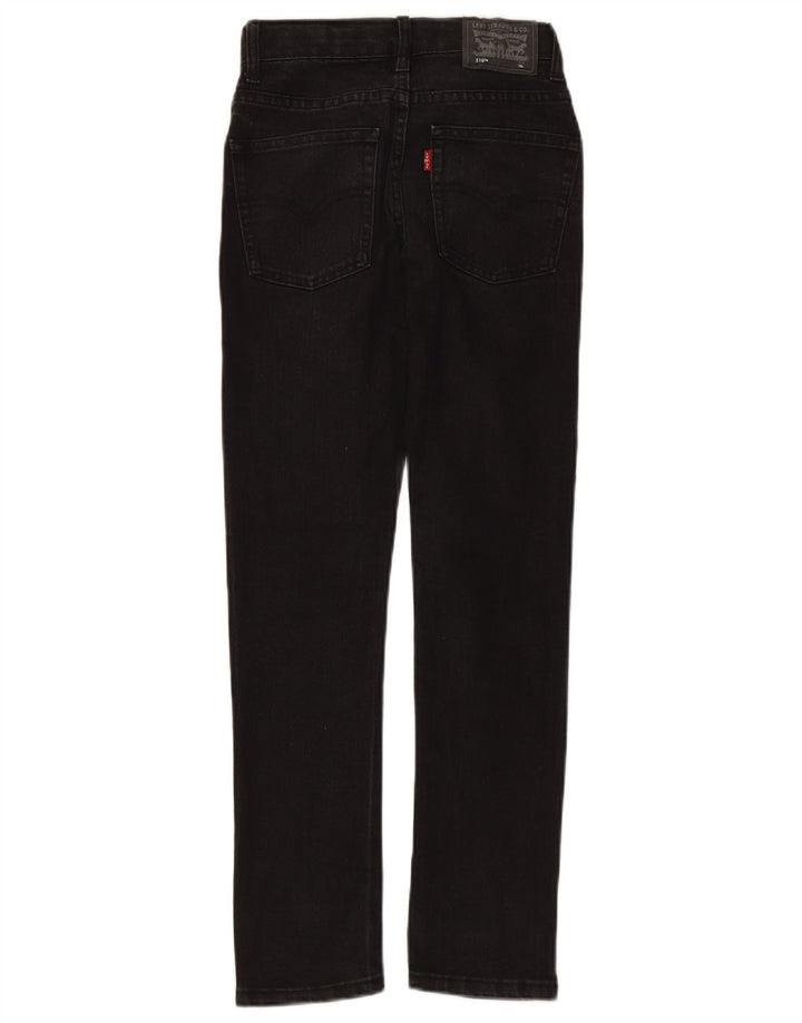 LEVI'S Mädchen 510 Skinny Jeans 9–10 Jahre W24 L26 Schwarze Baumwolle