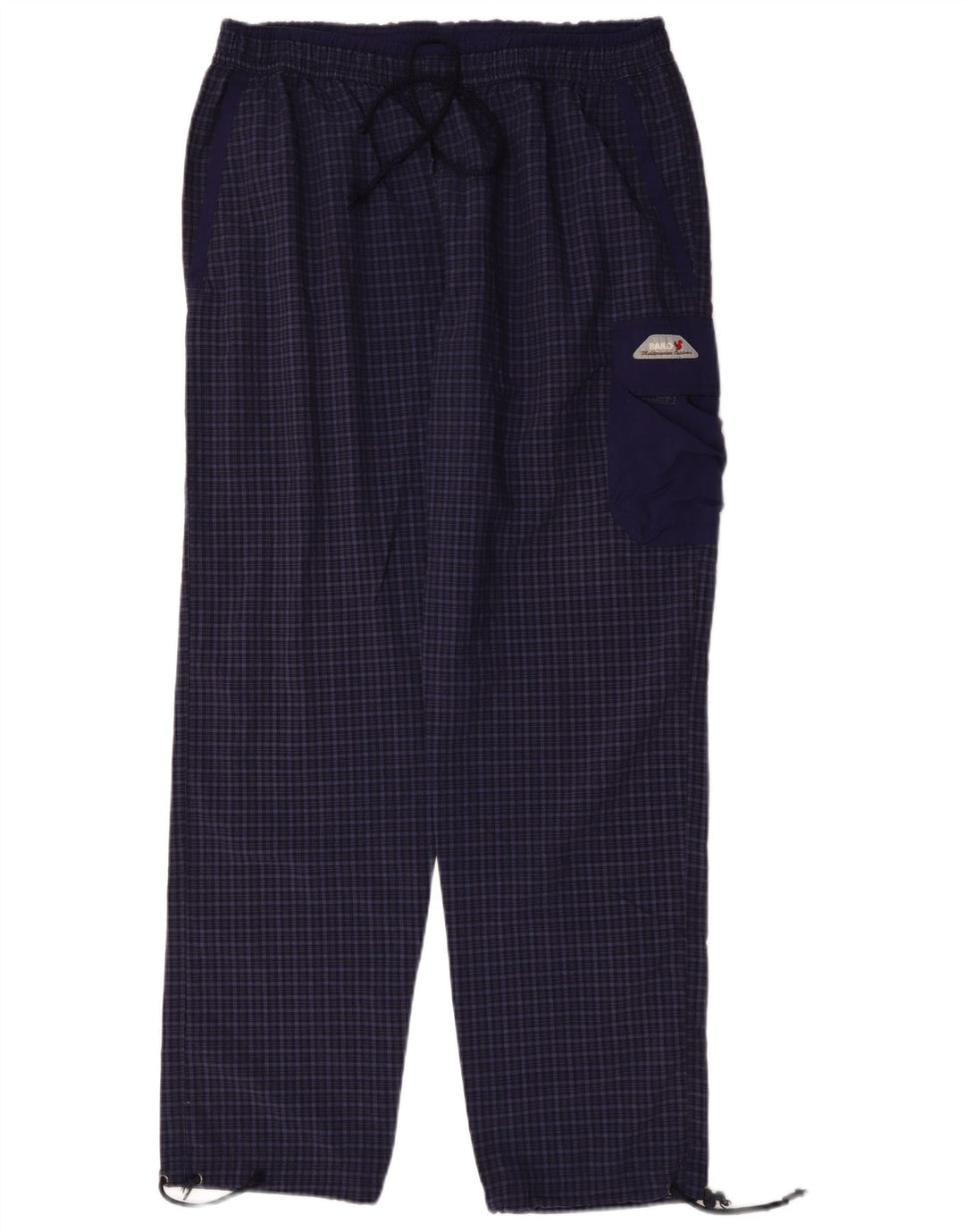 Bailo Herren-Cargohose, gerade, XL, marineblau, kariert, Polyamid