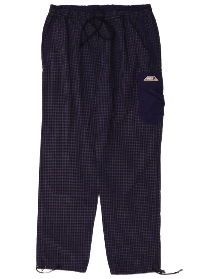 Bailo Herren-Cargohose, gerade, XL, marineblau, kariert, Polyamid
