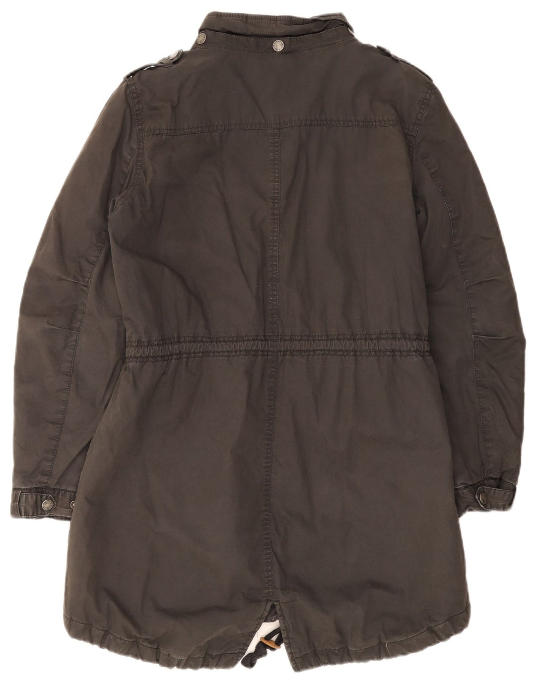 Fat Face Parka-Jacke für Damen, UK 14, Größe L, grau, Baumwolle