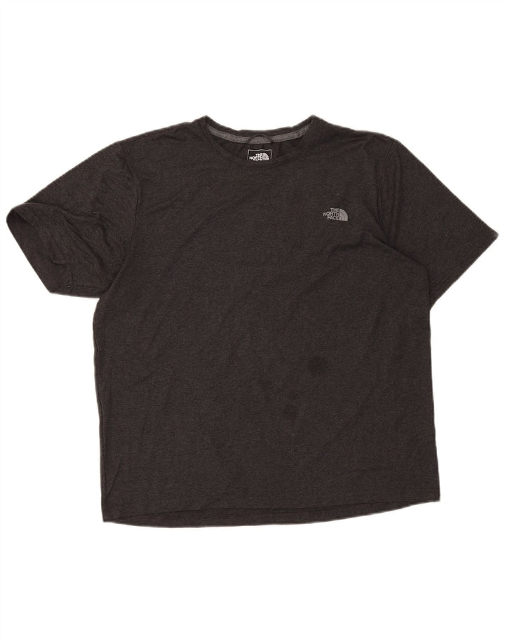 The North Face Herren-T-Shirt-Oberteil aus mittelgrau meliertem Polyester