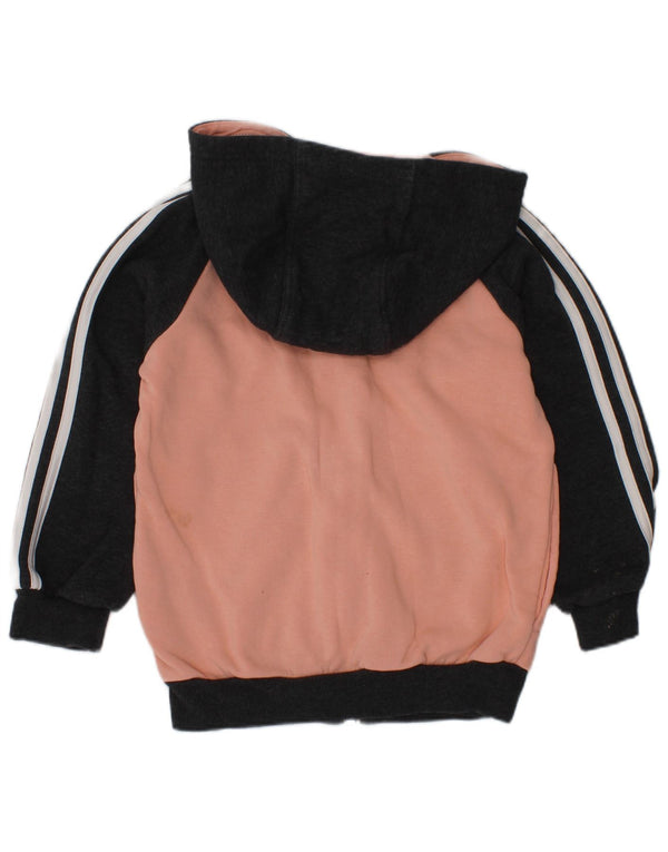 Adidas Mädchen-Kapuzenpullover mit Reißverschluss, 2–3 Jahre, Rosa, Colourblock-Baumwolle