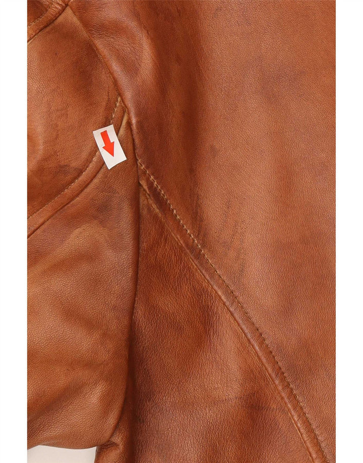 Trapper Herren Lederjacke IT 56 3XL Braunes Leder