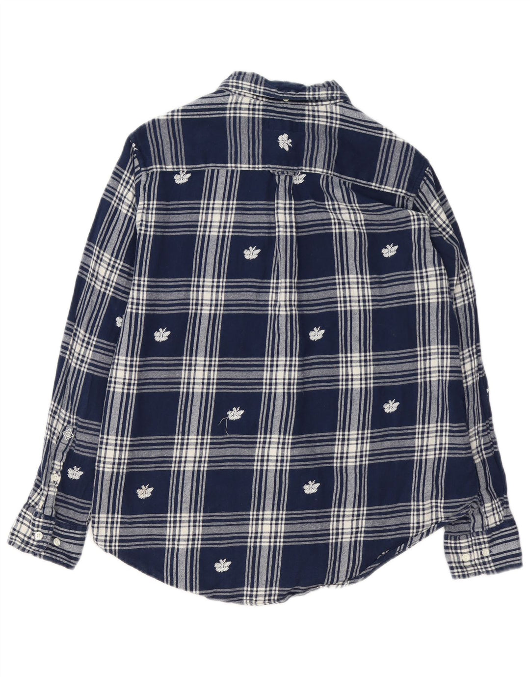 GANT Flanellhemd für Damen, UK 14, mittelmarineblau, kariert, Baumwolle