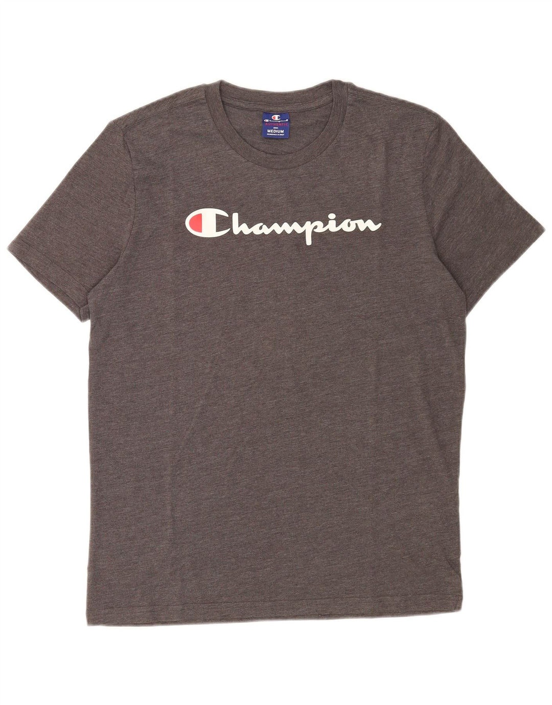 Champion Herren-T-Shirt mit Grafik, mittelgraue Baumwolle