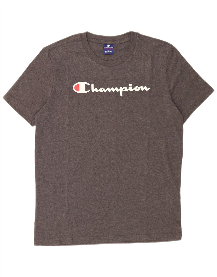 Champion Herren-T-Shirt mit Grafik, mittelgraue Baumwolle