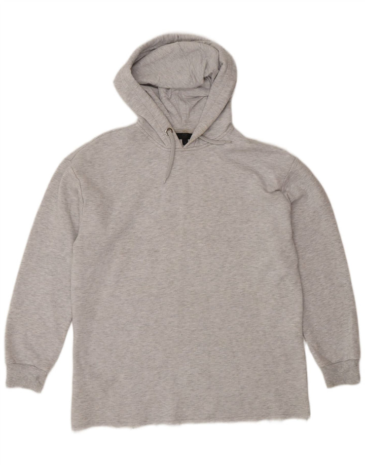 Topshop Womens Tall Übergroßer Kapuzenpullover UK 10 Small Grau Polyester