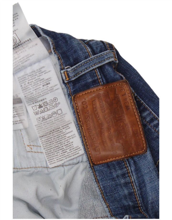 Levi's Herren 512 Slim Tapered Jeans W34 L33 Blaue Baumwolle