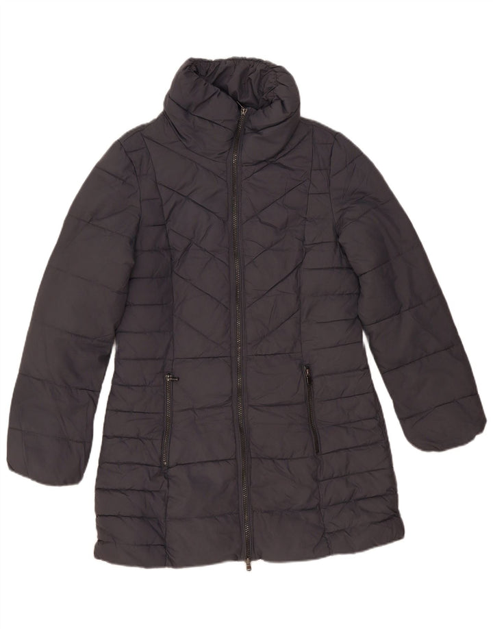 Marks & Spencer Damen Wattierter Mantel UK 10 Small Grau Polyester