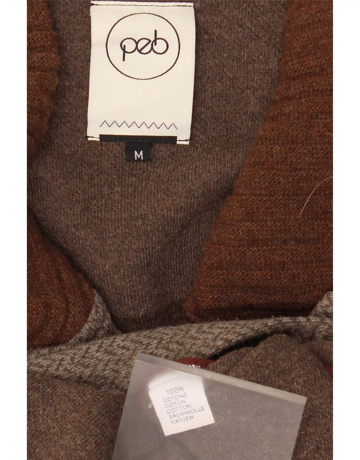 Vintage Herren Cardigan Pullover mittelgraue Chevron-Baumwolle