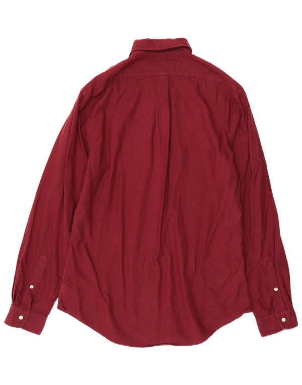 Ralph Lauren Slim-Fit-Hemd für Herren, Größe L, Burgunderrot, Baumwolle