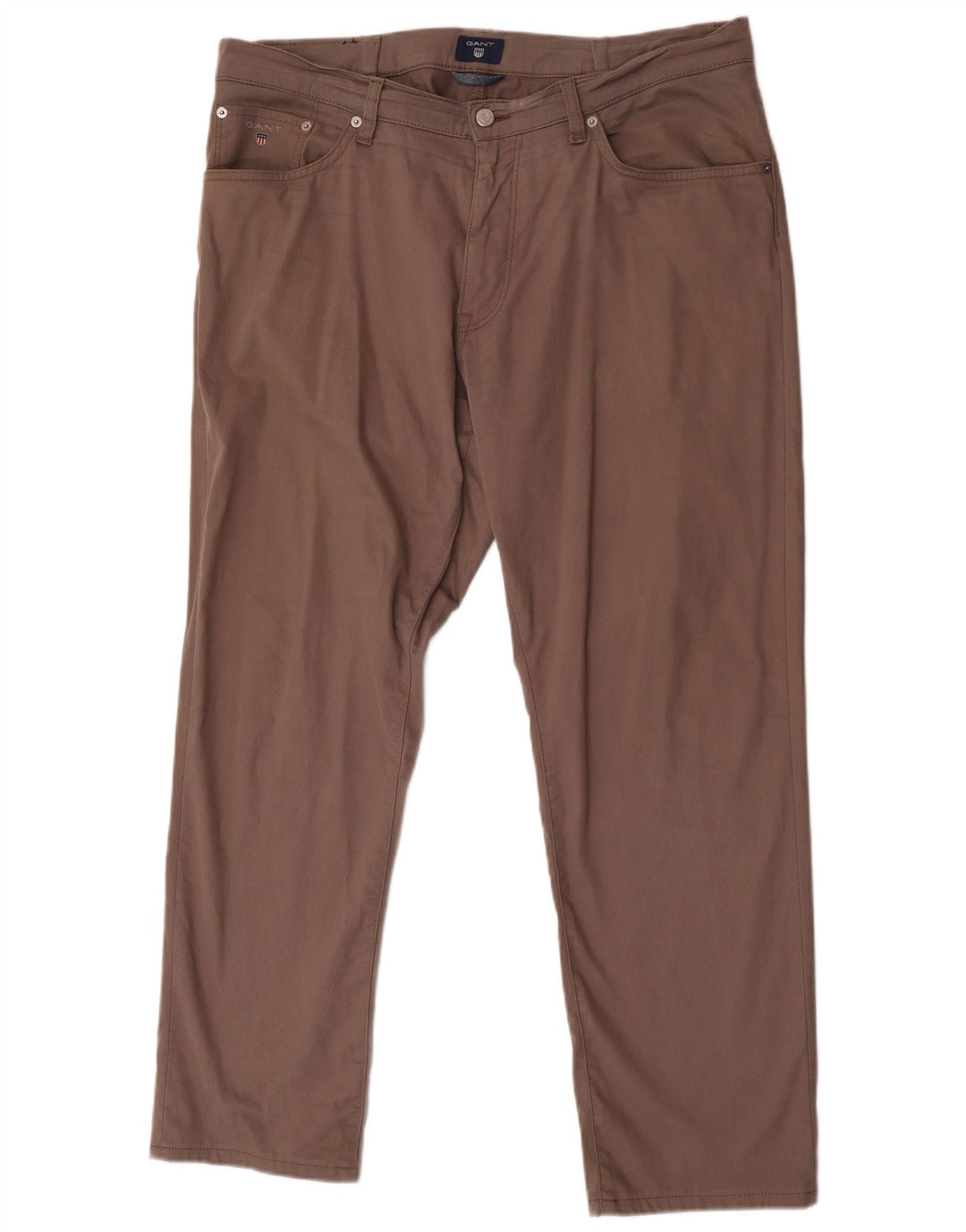 Gant Herren Slim Straight Casual Hose W38 L30 Braun