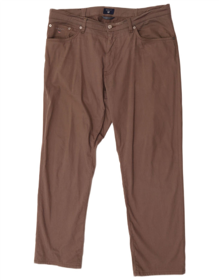 Gant Herren Slim Straight Casual Hose W38 L30 Braun