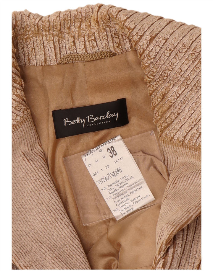 Betty Barclay Damen Blazer Jacke UK 12 Medium Beige Polyurethan