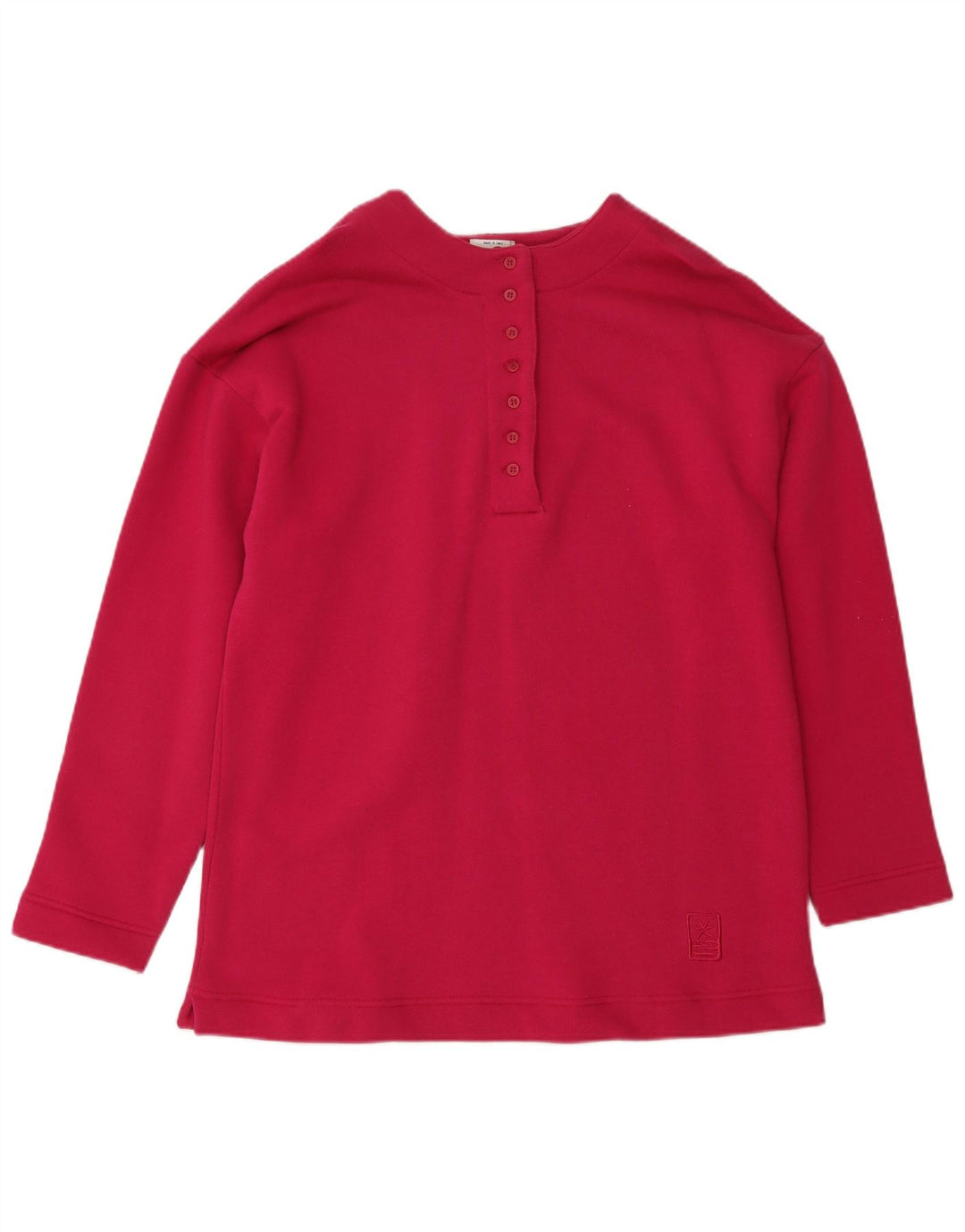 Benetton Damen Sweatshirt-Pullover UK 14 Mittelrosa