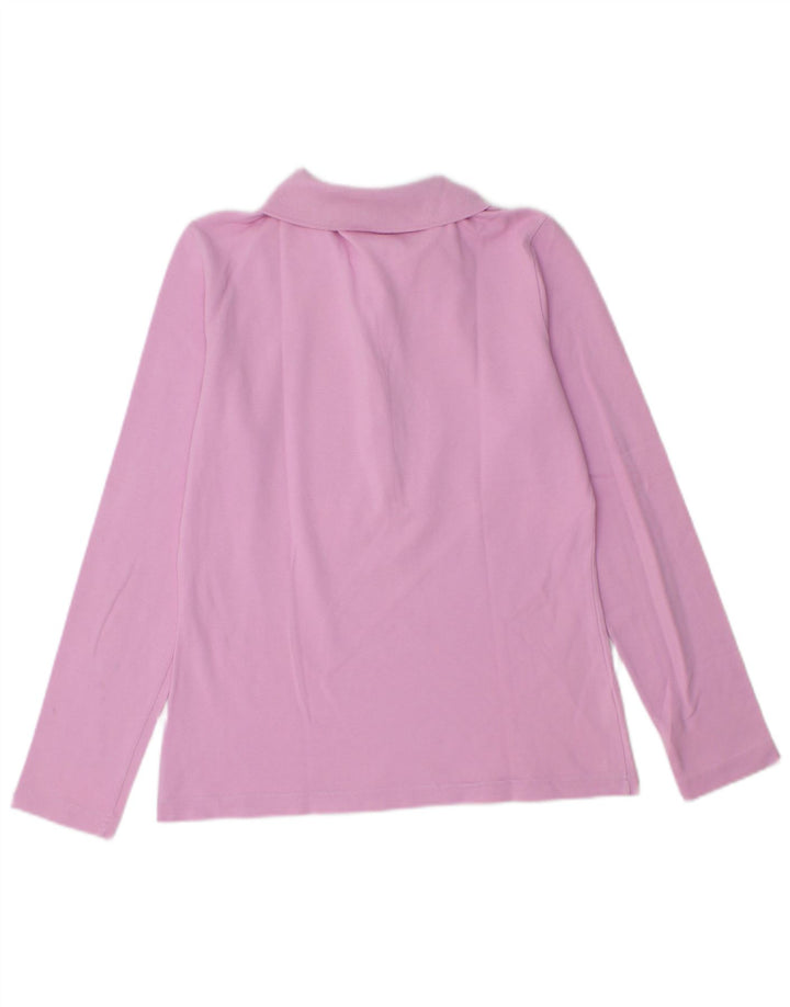 Lacoste Damen-Langarm-Poloshirt, Größe 40, mittelrosa, Baumwolle
