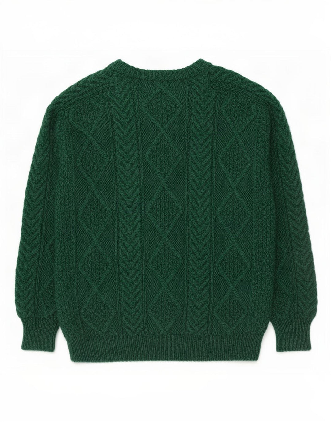 Vintage Herren Pullover mit Rundhalsausschnitt Mittelgrün
