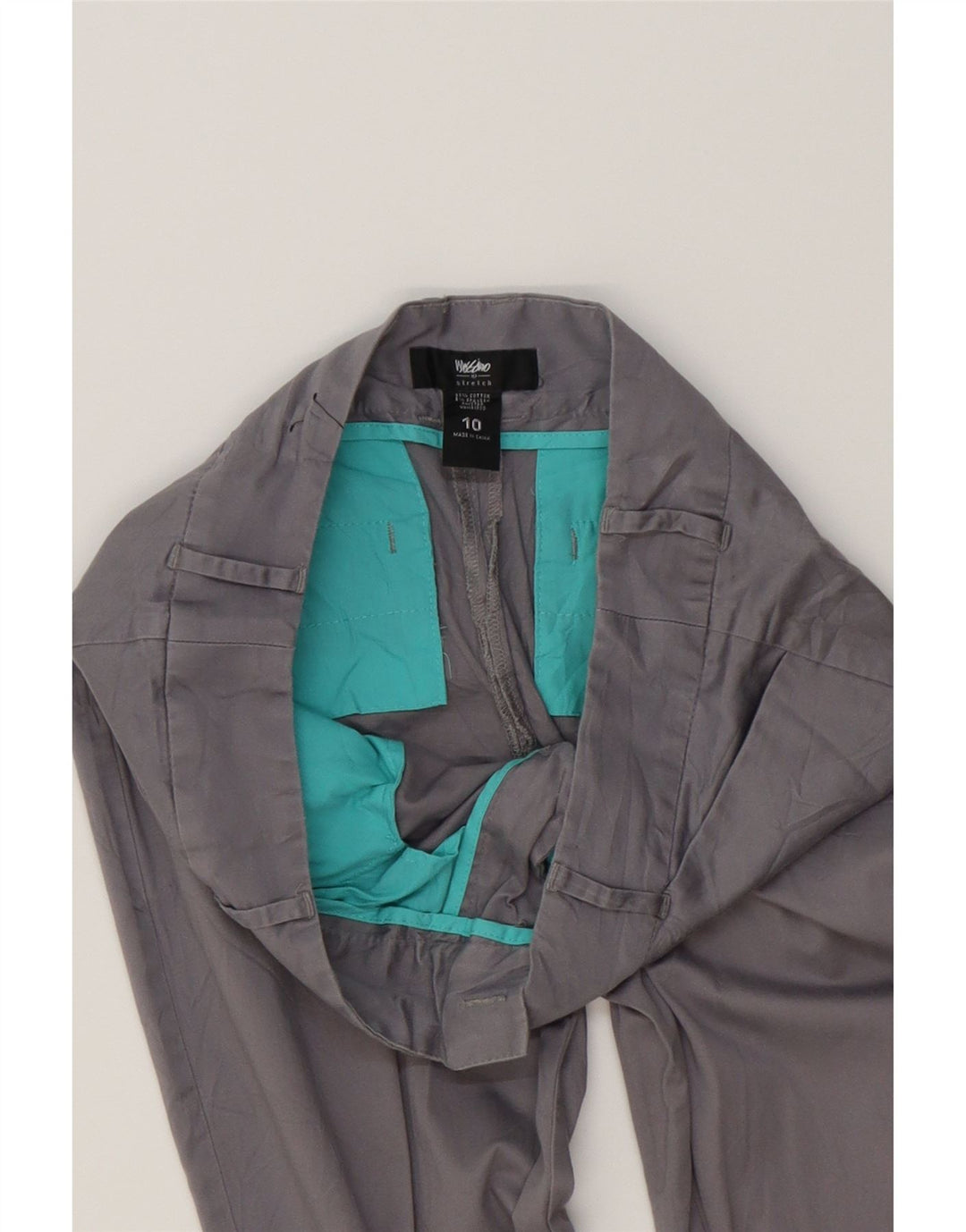MOSSIMO Womens Straight Capri Trousers US 10 Large W34 L21 Grey Cotton Vintage Mossimo and Second-Hand Mossimo from Messina Hembry 