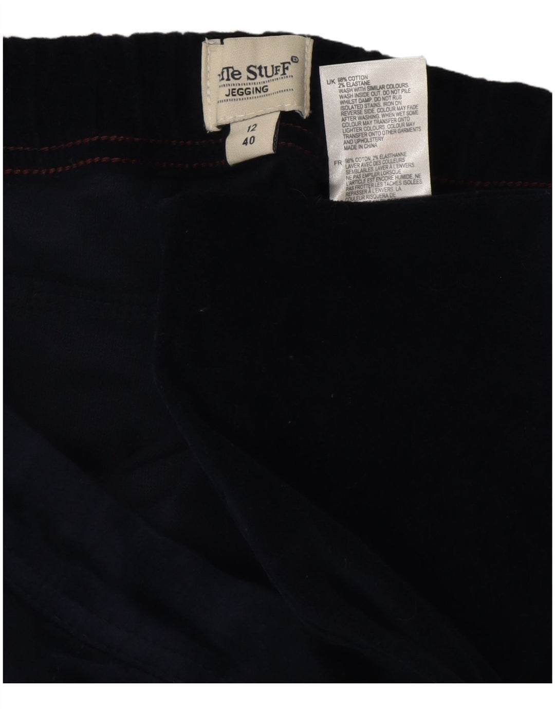 WHITE STUFF Damen Samt-Freizeithose UK 12 Mittel W30 L28 Marineblau